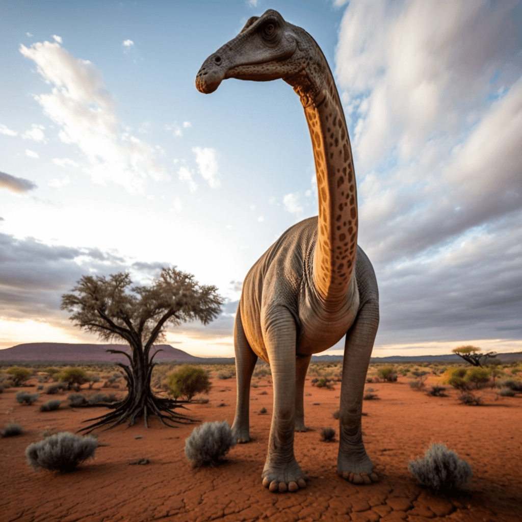 Brachiosaurus in the desert