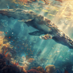 Elasmosaurus in a vibrant ancient ocean setting