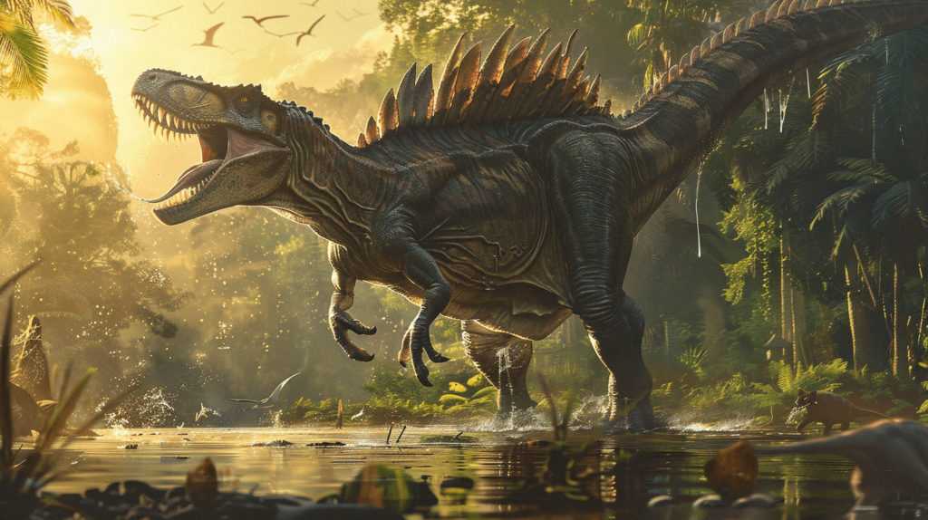 Spinosaurus by a river