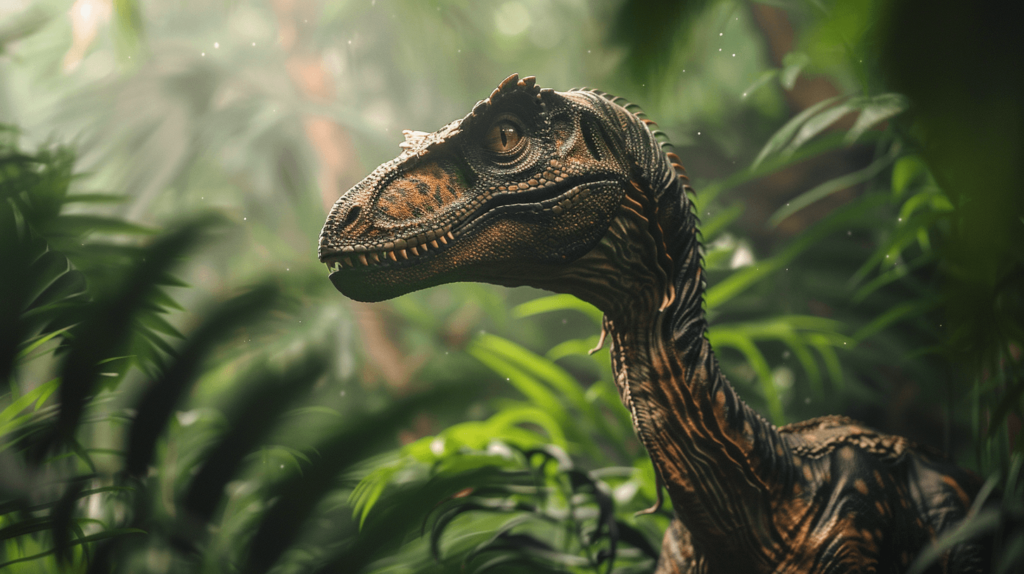 velociraptor in jungle